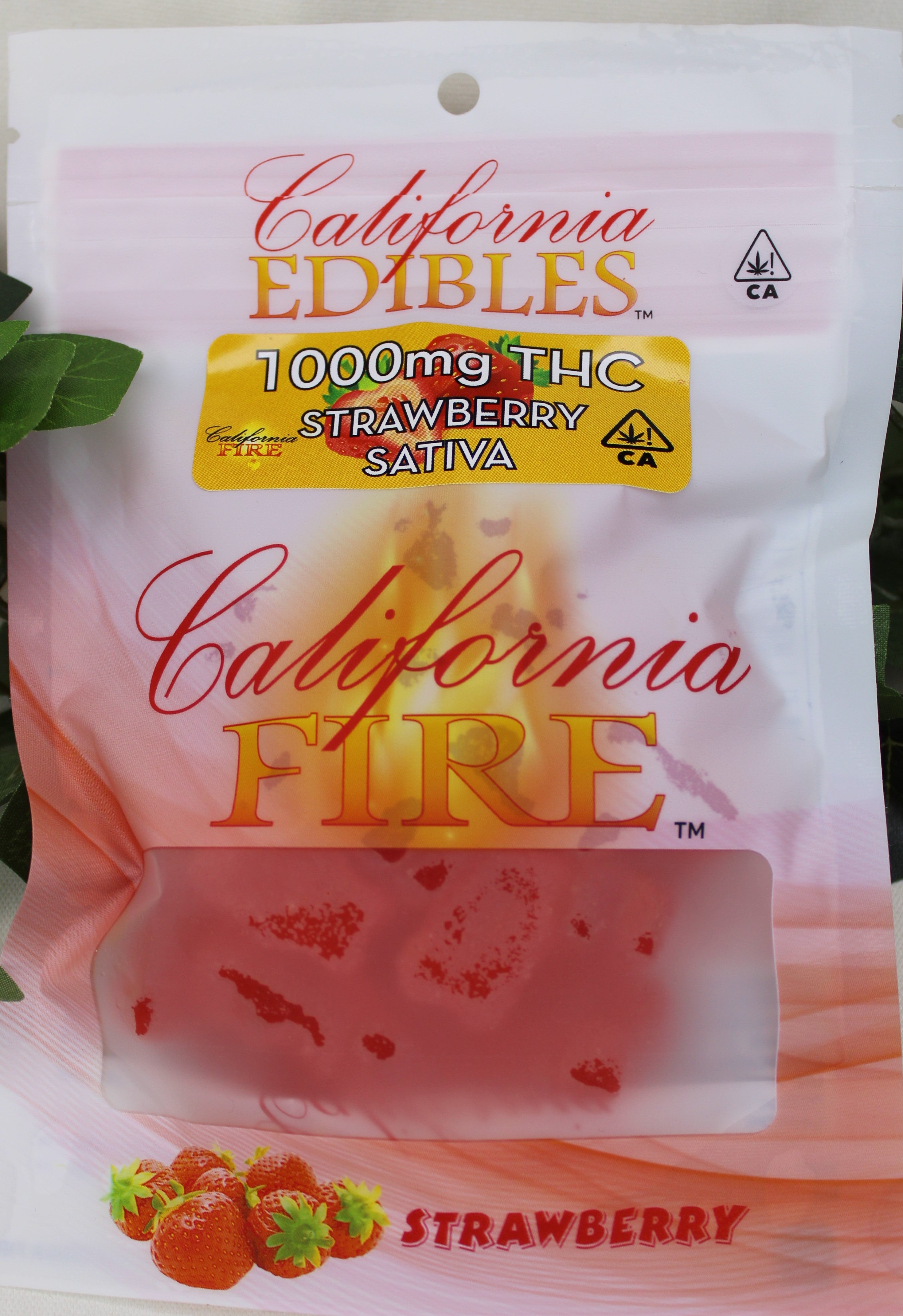California Fire 1000mg "Strawberry" Sativa THC Edible