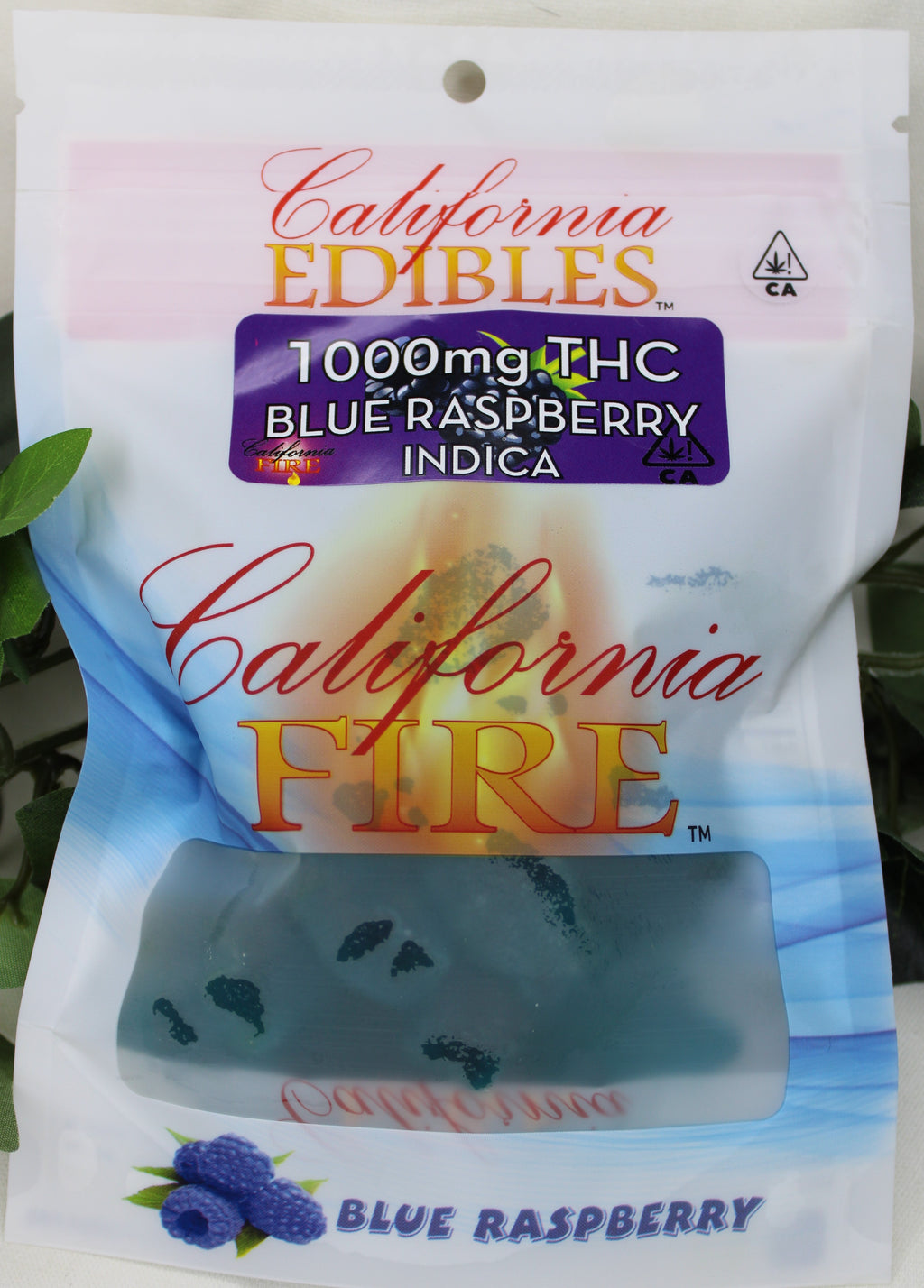 California Fire 1000mg "Blue Raspberry" Indica  THC Edible