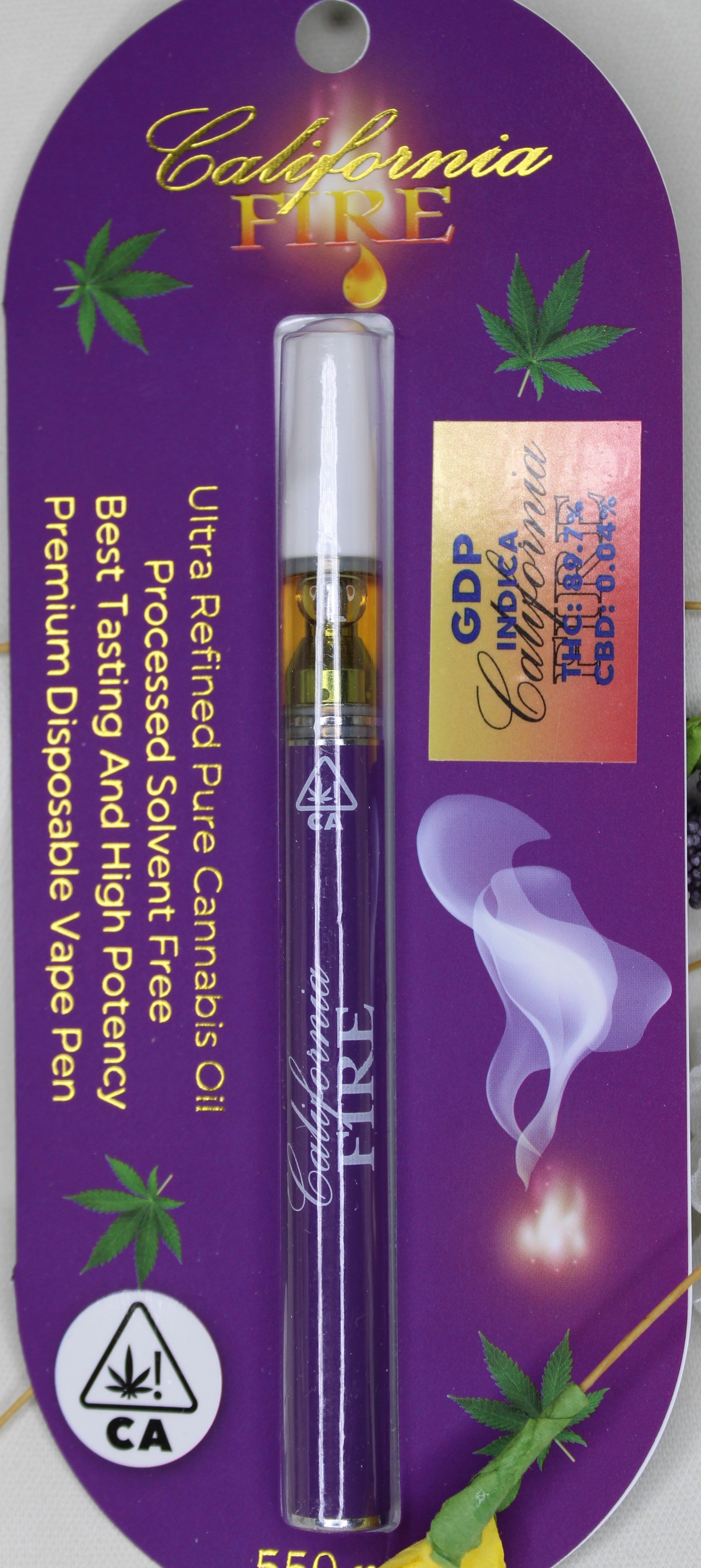 California Fire "GDP" Disposable Cartridges (550 mg) Greenmedsupply California Fire "GDP" Disposable Cartridges (550 mg) Greenmedsupply