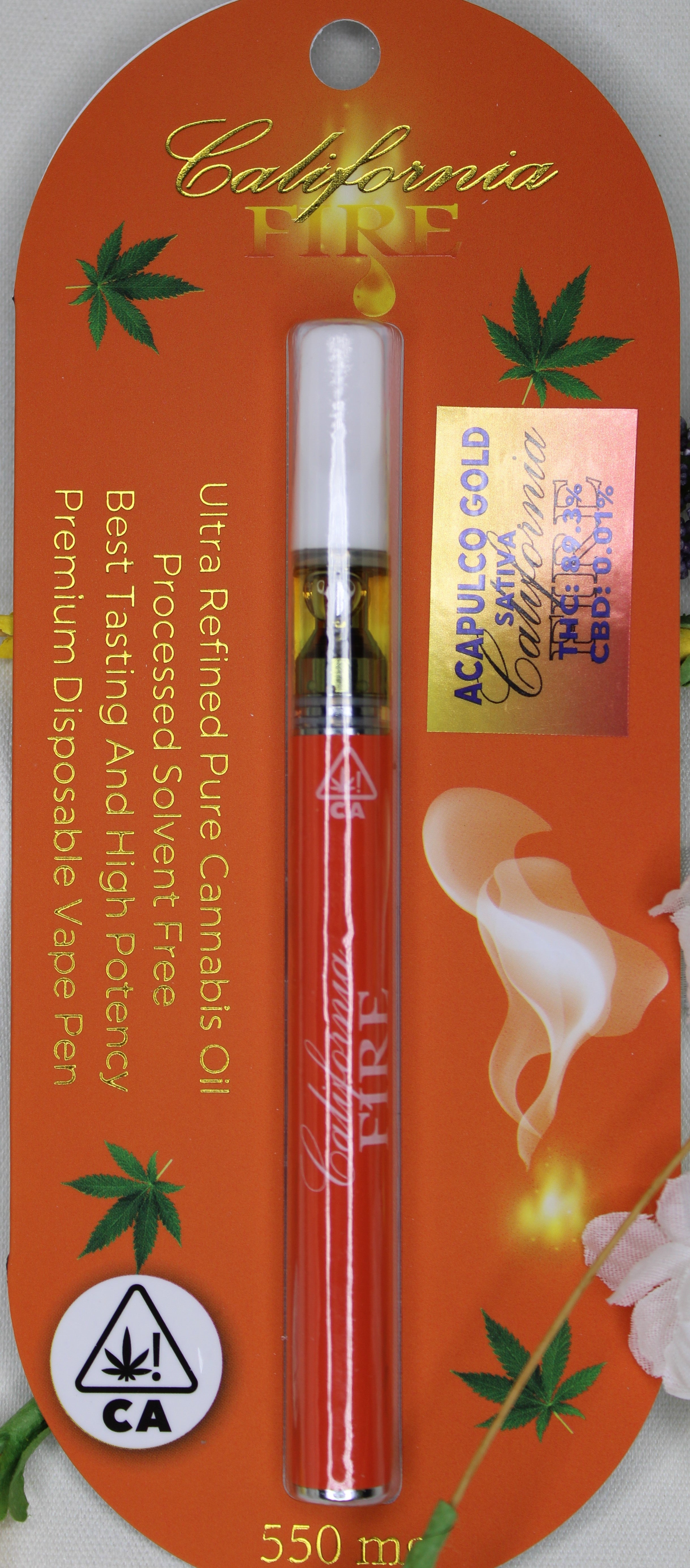 California Fire "Acapulco Gold" Disposable Cartridges (550 mg) Greenmedsupply California Fire "Acapulco Gold" Disposable Cartridges (550 mg) Greenmedsupply