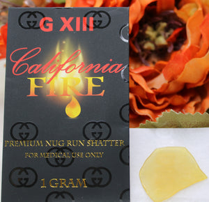 California Fire Premium Nug Run Shatter "G XIII" (1g)