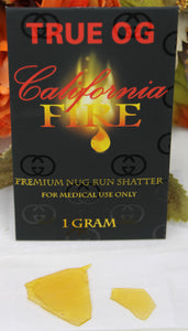 California Fire Premium Nug Run Shatter "True OG" (1g)