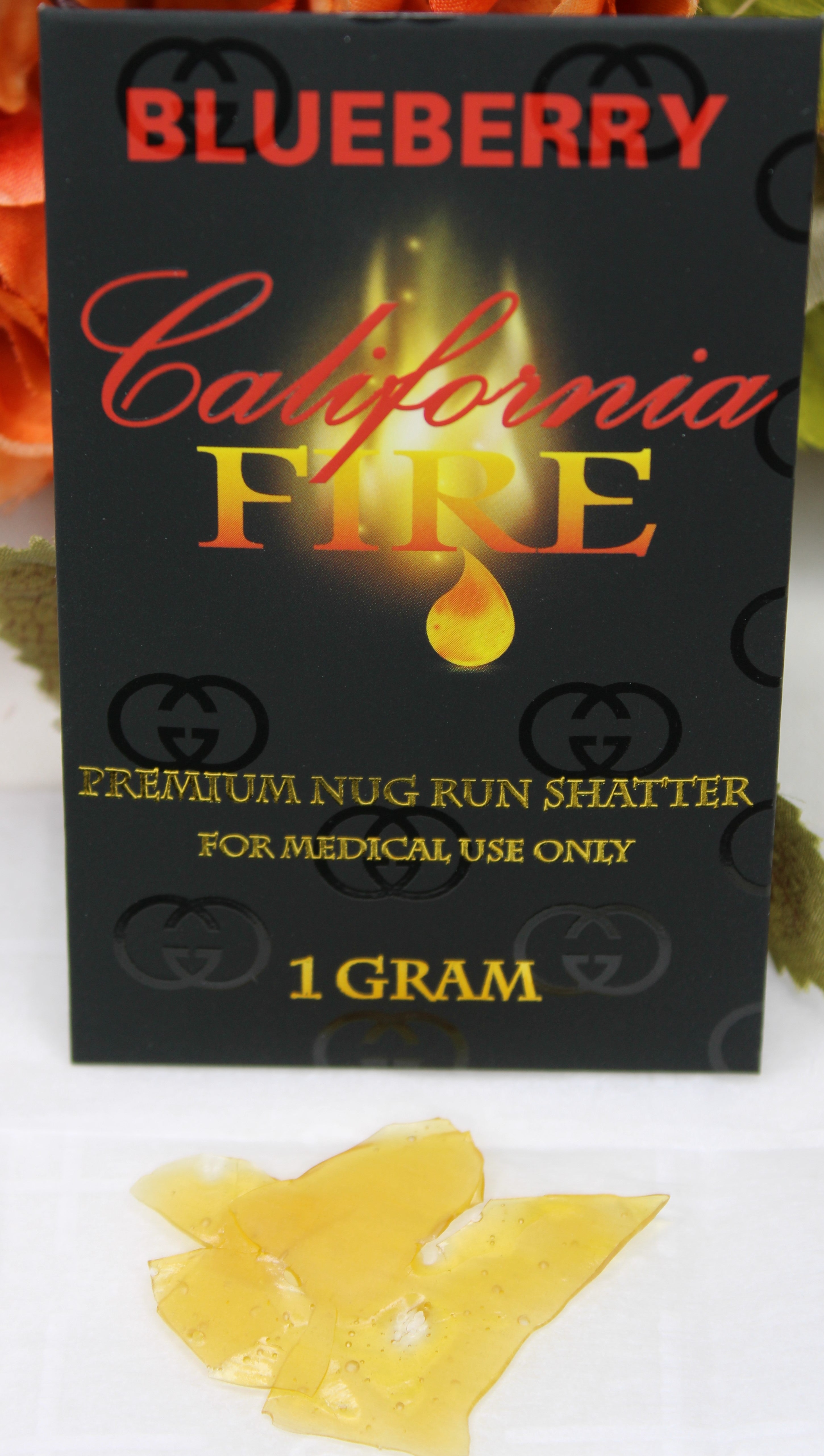 California Fire Premium Nug Run Shatter "Blueberry" (1g)