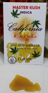 California Fire Nug Run Shatter "Master Kush" (1g)