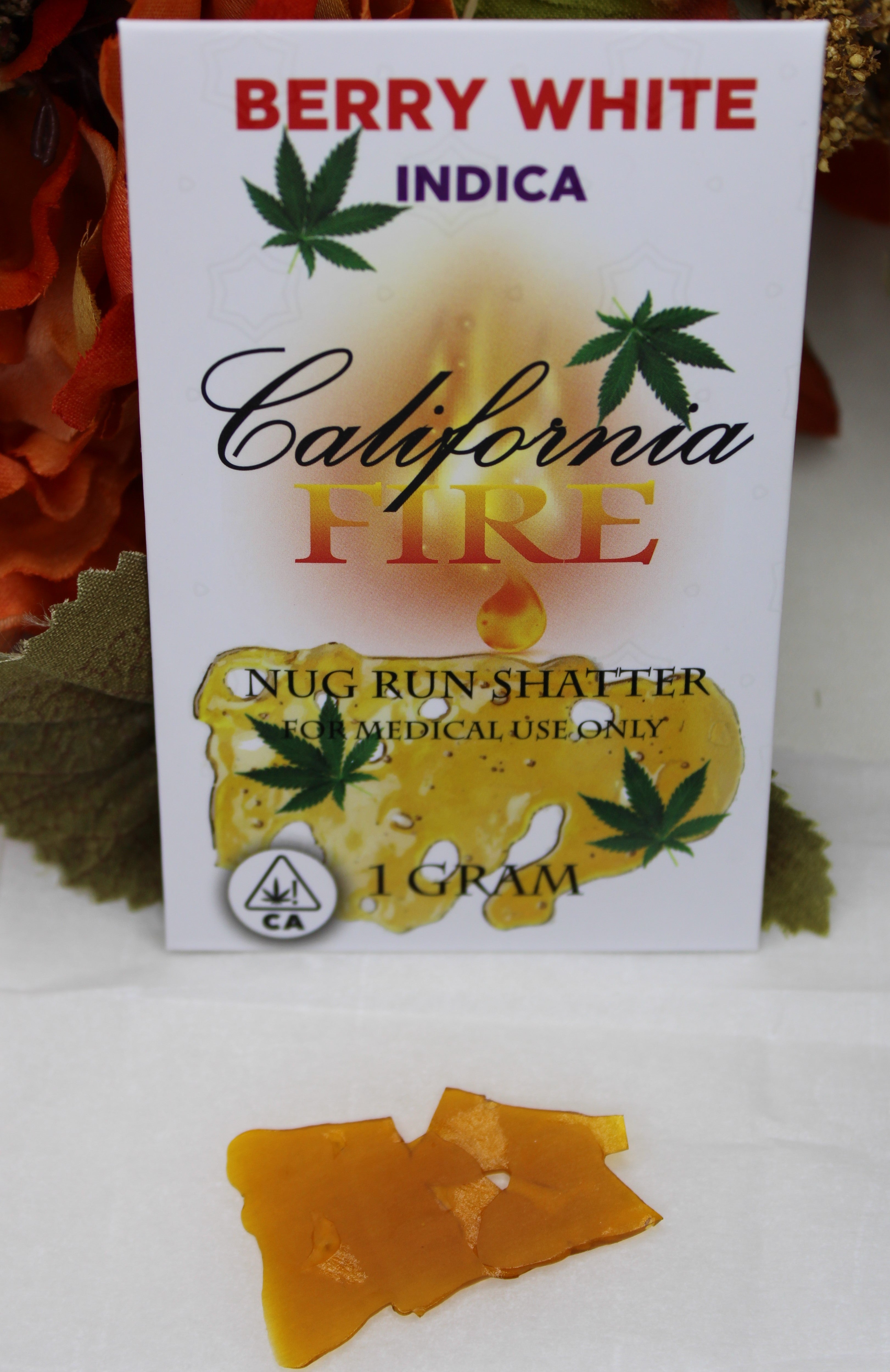 California Fire Nug Run Shatter "Berry White" (1g)