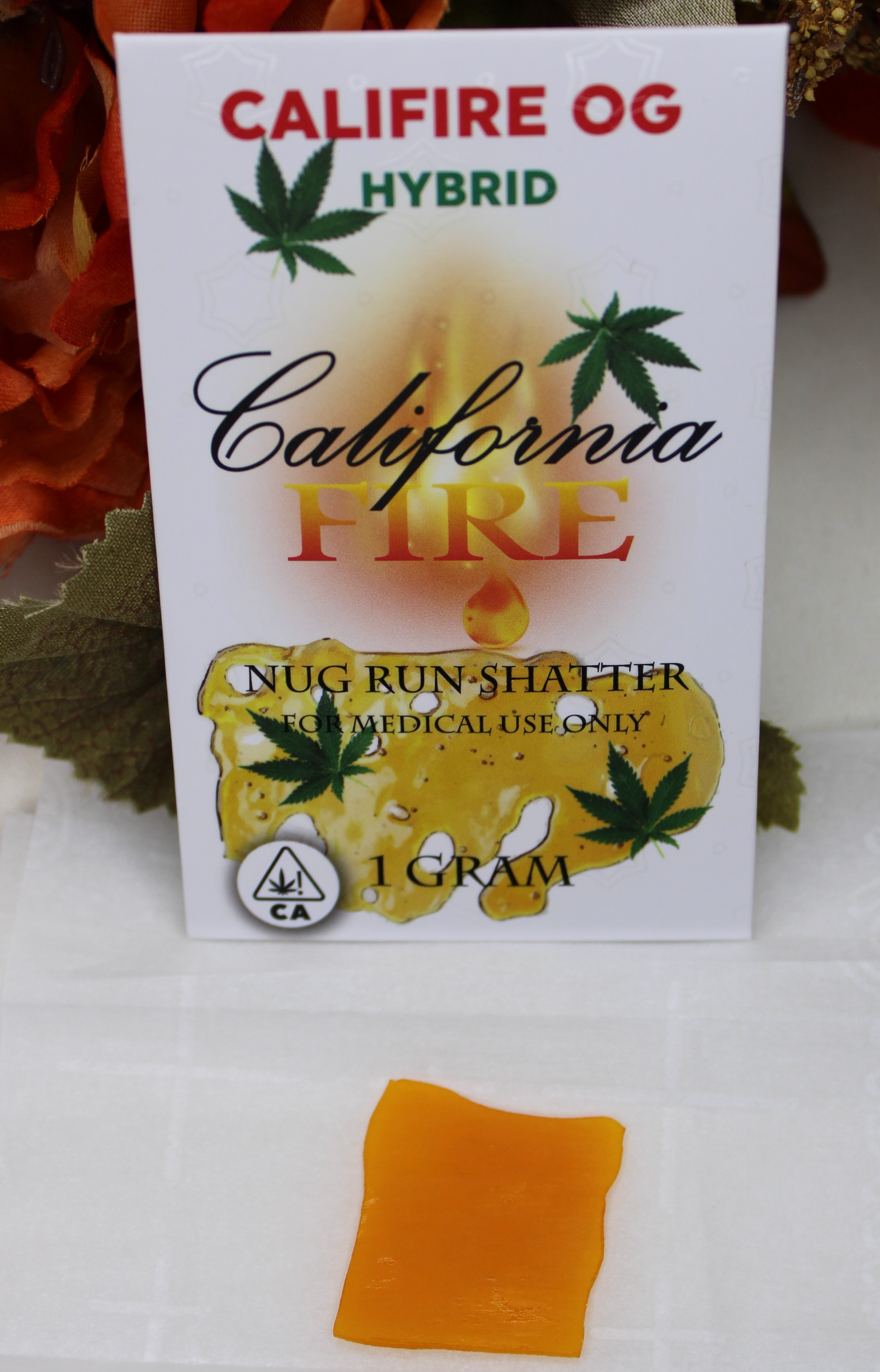 California Fire Nug Run Shatter "Cali Fire OG" (1g)