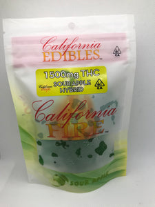 California Fire 1500mg "Sour Apple" Hybrid THC Edible